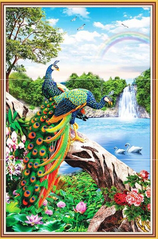 HG 6012 – Peacock Waterfall Nature Poster