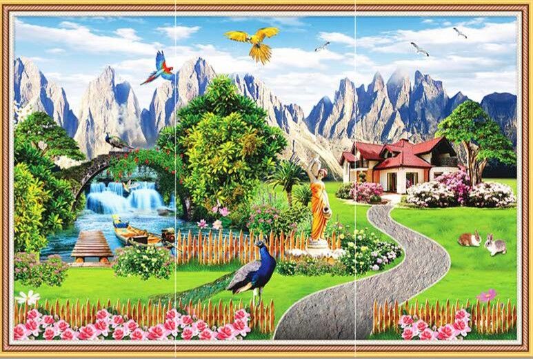 HG 6015 – Mountain Home Garden Scenery Poster